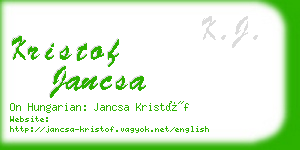 kristof jancsa business card